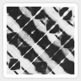 Diagonal stripes B&W shibori Sticker